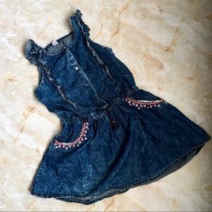 3Pommes Dress/Tunic, acid wash denim Girls 7/8
